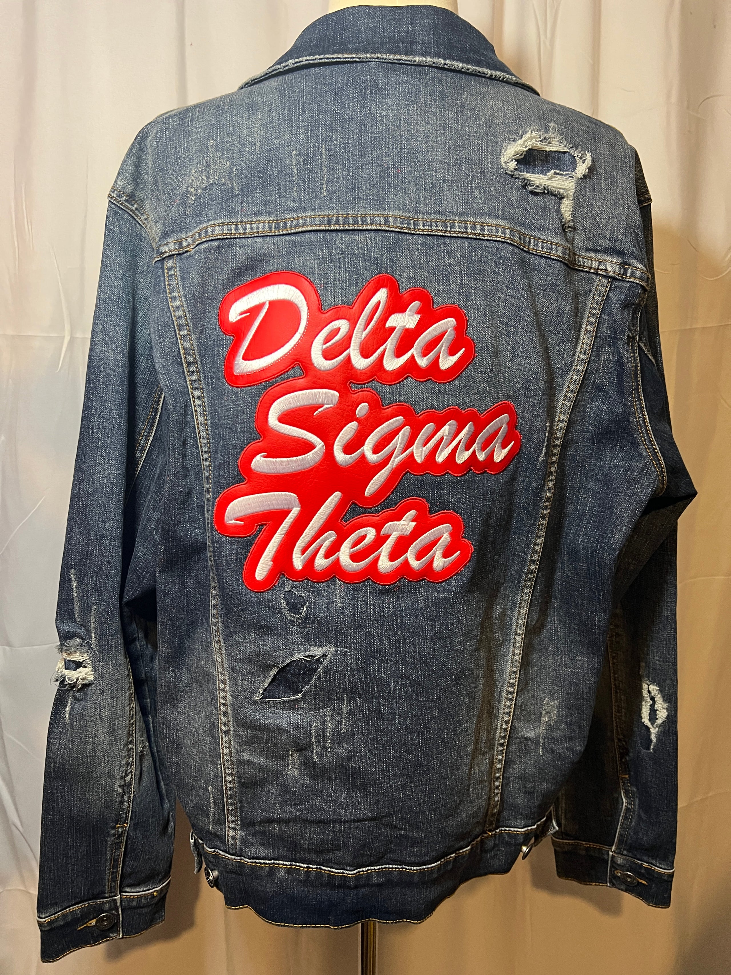 delta sigma theta jean jacket